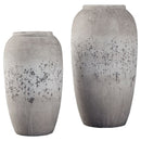 Dimitra - Brown/cream - Vase Set (2/cn)-Washburn's Home Furnishings