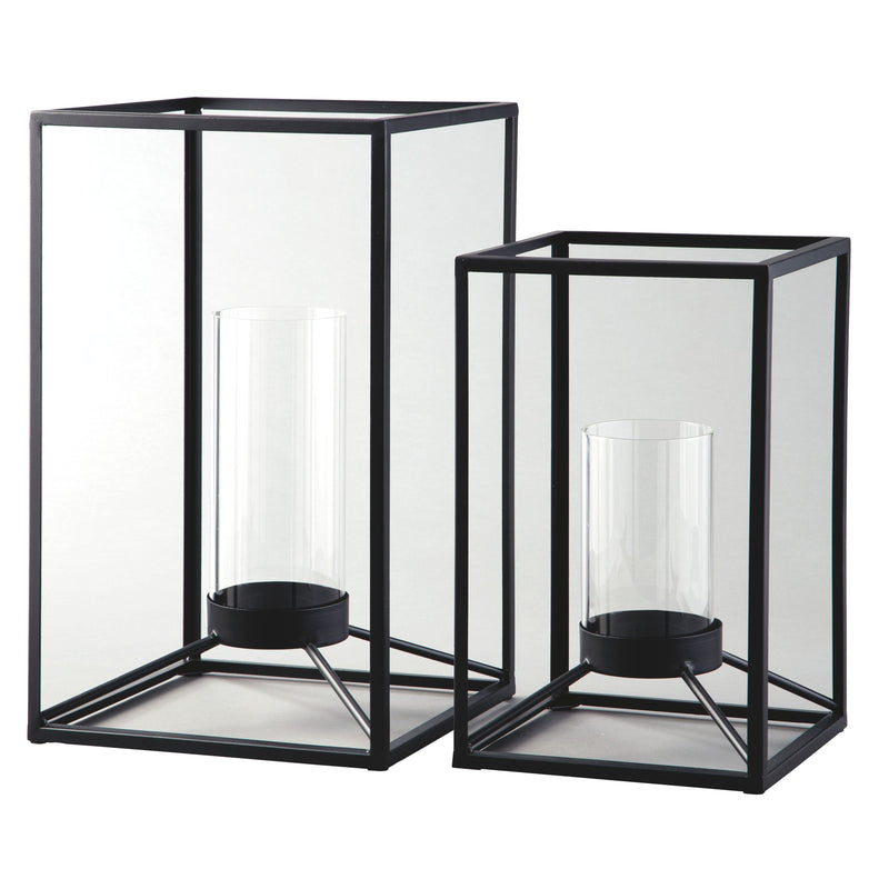 Dimtrois - Black - Lantern Set (2/cn)-Washburn's Home Furnishings