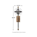 Dina - Black/gold Finish - Wall Sconce-Washburn's Home Furnishings