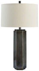 Dirkton - Antique Pewter Finish - Metal Table Lamp (1/cn)-Washburn's Home Furnishings