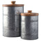 Divakar - Antique Gray - Jar Set (2/cn)-Washburn's Home Furnishings