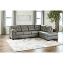 Donlen - Gray - Left Arm Facing Sofa 2 Pc Sectional-Washburn's Home Furnishings