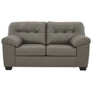 Donlen - Gray - Loveseat-Washburn's Home Furnishings