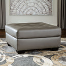 Donlen - Gray - Oversized Accent Ottoman-Washburn's Home Furnishings