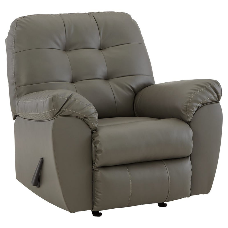 Donlen - Gray - Rocker Recliner-Washburn's Home Furnishings