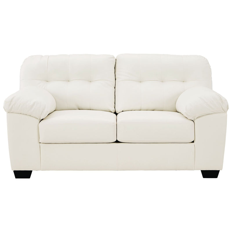 Donlen - White - Loveseat-Washburn's Home Furnishings