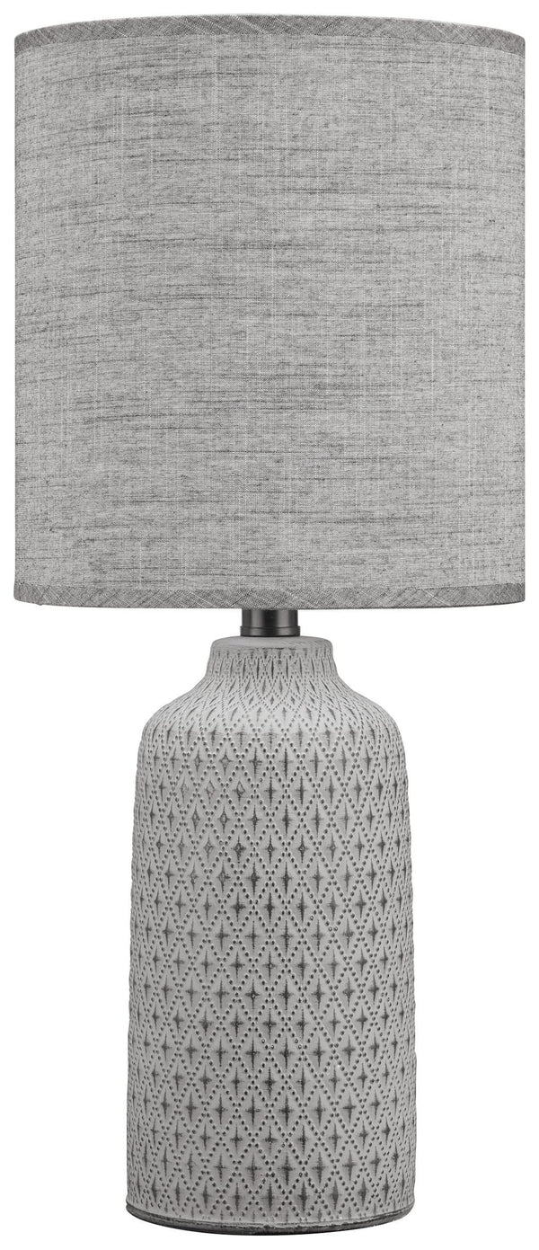 Donnford - Charcoal - Ceramic Table Lamp (1/cn)-Washburn's Home Furnishings