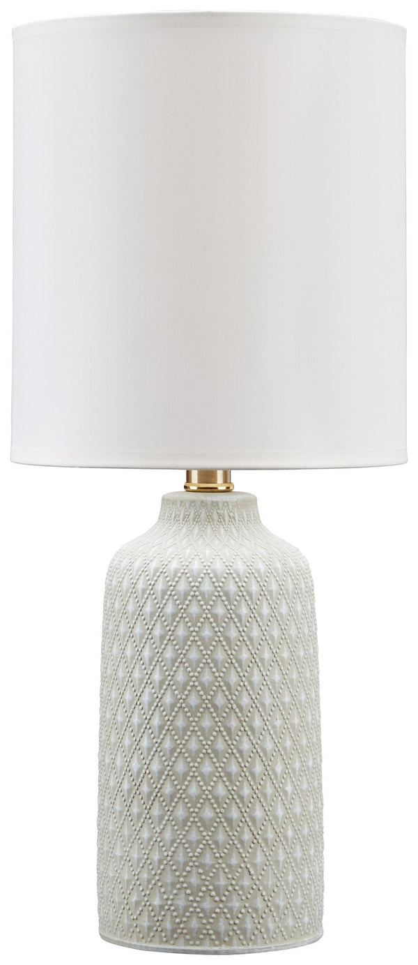 Donnford - Gray - Ceramic Table Lamp (1/cn)-Washburn's Home Furnishings