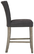 Dontally - Black / Gray - Counter Height Bar Stool (set Of 2)-Washburn's Home Furnishings