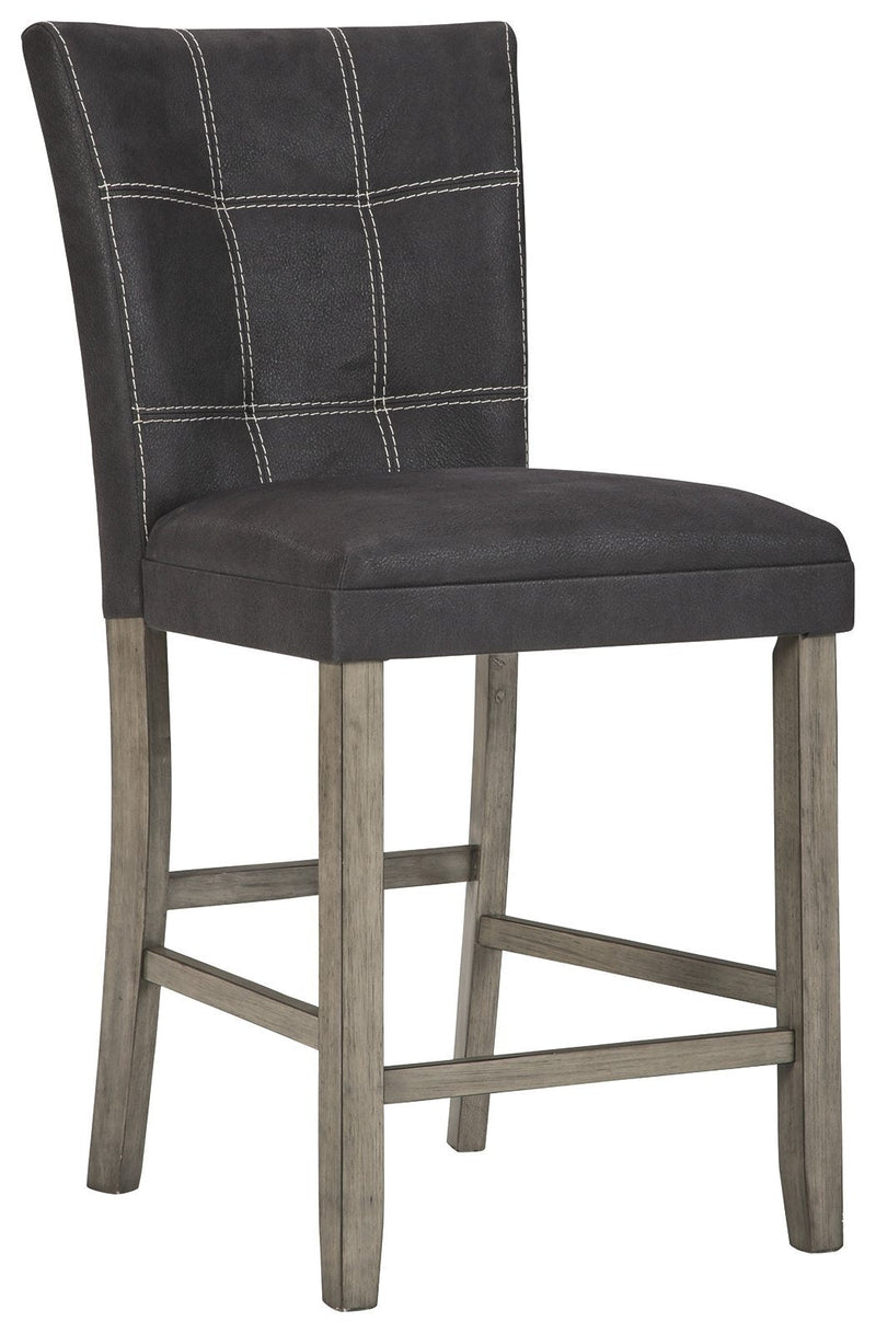 Dontally - Black / Gray - Counter Height Bar Stool (set Of 2)-Washburn's Home Furnishings