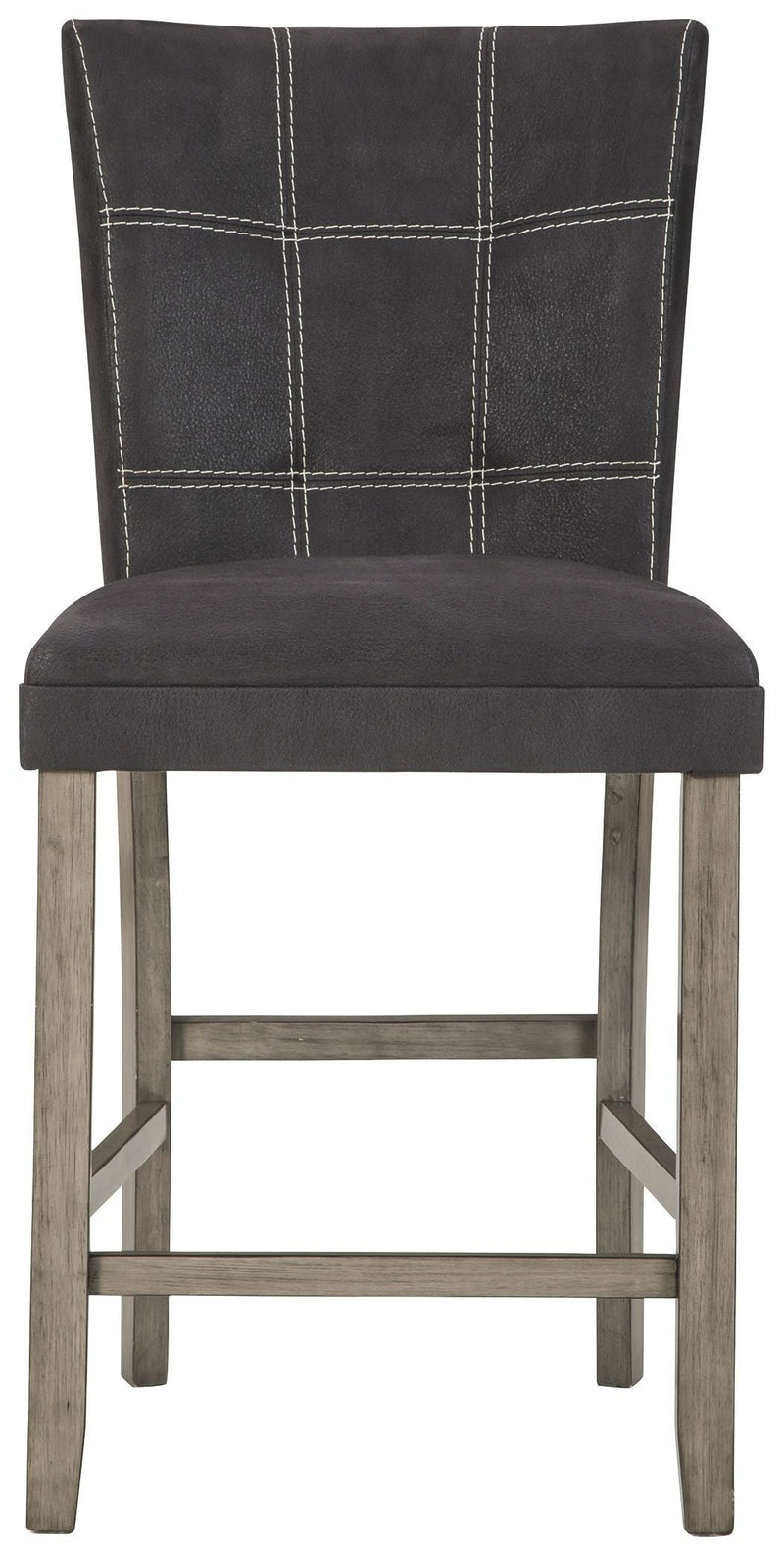 Dontally - Black / Gray - Upholstered Barstool (2/cn)-Washburn's Home Furnishings