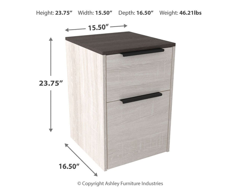 Dorrinson - White / Black / Gray - File Cabinet-Washburn's Home Furnishings