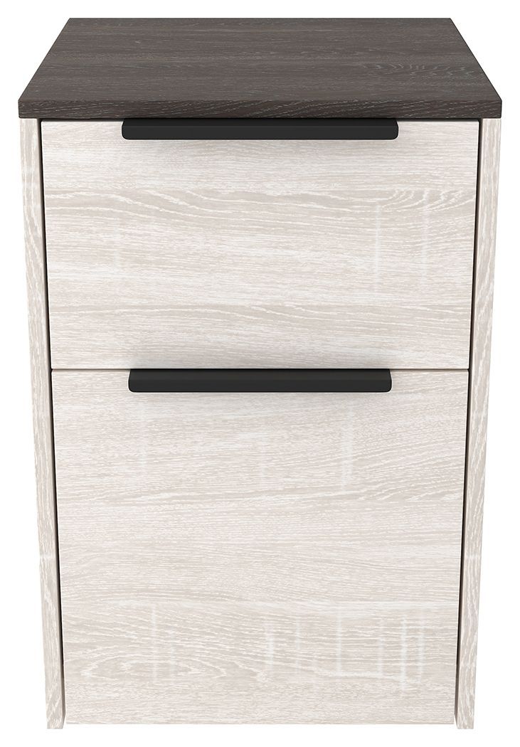 Dorrinson - White / Black / Gray - File Cabinet-Washburn's Home Furnishings