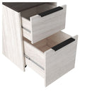 Dorrinson - White / Black / Gray - File Cabinet-Washburn's Home Furnishings