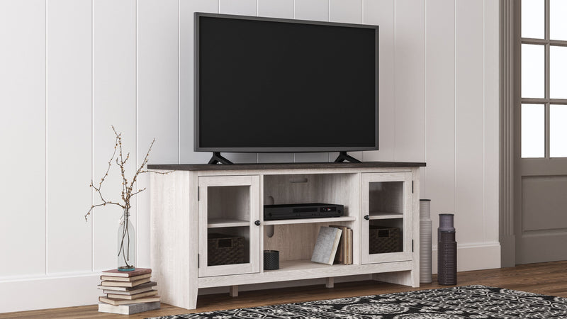 Dorrinson - White / Black / Gray - Lg Tv Stand W/fireplace Option-Washburn's Home Furnishings