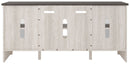 Dorrinson - White / Black / Gray - Lg Tv Stand W/fireplace Option-Washburn's Home Furnishings