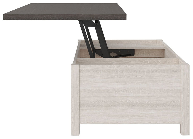 Dorrinson - White / Black / Gray - Lift Top Cocktail Table-Washburn's Home Furnishings