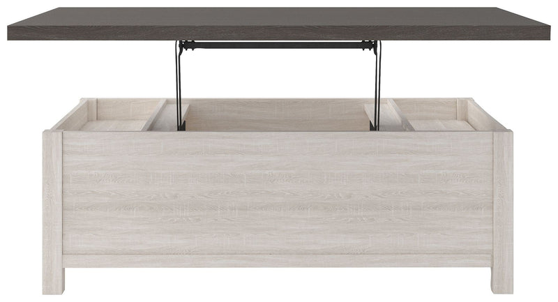 Dorrinson - White / Black / Gray - Lift Top Cocktail Table-Washburn's Home Furnishings