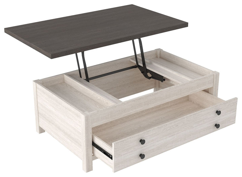 Dorrinson - White / Black / Gray - Lift Top Cocktail Table-Washburn's Home Furnishings