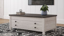 Dorrinson - White / Black / Gray - Lift Top Cocktail Table-Washburn's Home Furnishings