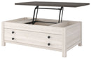 Dorrinson - White / Black / Gray - Lift Top Cocktail Table-Washburn's Home Furnishings