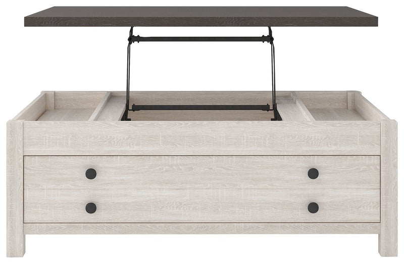 Dorrinson - White / Black / Gray - Lift Top Cocktail Table-Washburn's Home Furnishings