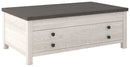 Dorrinson - White / Black / Gray - Lift Top Cocktail Table-Washburn's Home Furnishings