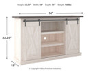 Dorrinson - White / Black / Gray - Medium Tv Stand-Washburn's Home Furnishings