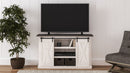 Dorrinson - White / Black / Gray - Medium Tv Stand-Washburn's Home Furnishings