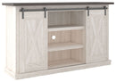 Dorrinson - White / Black / Gray - Medium Tv Stand-Washburn's Home Furnishings