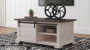 Dorrinson - White / Black / Gray - Rectangular Cocktail Table-Washburn's Home Furnishings