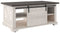 Dorrinson - White / Black / Gray - Rectangular Cocktail Table-Washburn's Home Furnishings