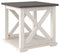 Dorrinson - White / Black / Gray - Square End Table-Washburn's Home Furnishings