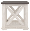 Dorrinson - White / Black / Gray - Square End Table-Washburn's Home Furnishings