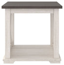 Dorrinson - White / Black / Gray - Square End Table-Washburn's Home Furnishings