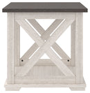 Dorrinson - White / Black / Gray - Square End Table-Washburn's Home Furnishings