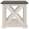 Dorrinson - White / Black / Gray - Square End Table-Washburn's Home Furnishings