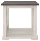 Dorrinson - White / Black / Gray - Square End Table-Washburn's Home Furnishings