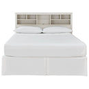 Dorrinson - White - King Bookcase Headboard With Bolt On Bed Frame-Washburn's Home Furnishings