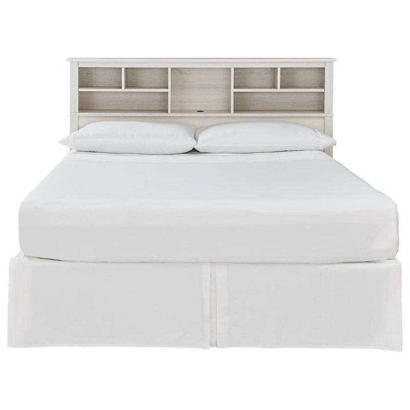 Dorrinson - White - King Bookcase Headboard With Bolt On Bed Frame-Washburn's Home Furnishings