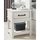 Dorrinson - White - One Drawer Night Stand-Washburn's Home Furnishings