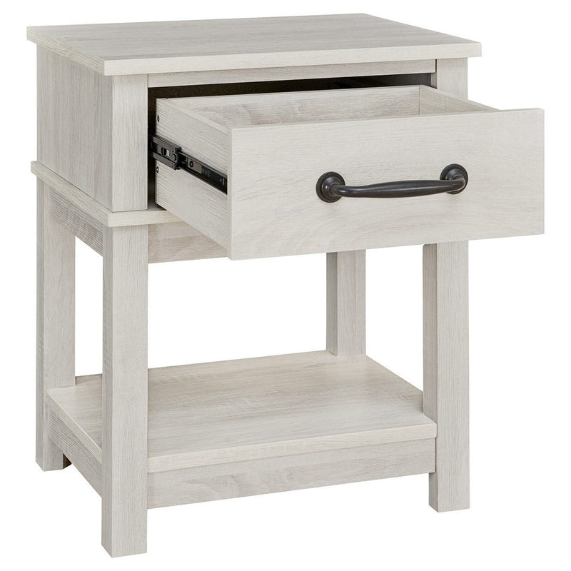 Dorrinson - White - One Drawer Night Stand-Washburn's Home Furnishings