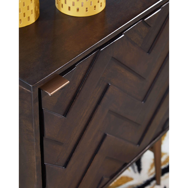 Dorvale - Dark Brown - Accent Cabinet-Washburn's Home Furnishings