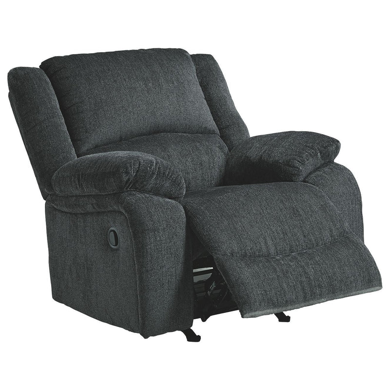 Draycoll - Dark Gray - Rocker Recliner-Washburn's Home Furnishings