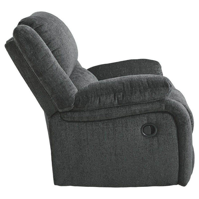 Draycoll - Dark Gray - Rocker Recliner-Washburn's Home Furnishings