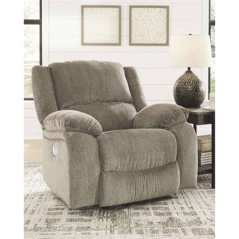 Draycoll - Pewter - Power Rocker Recliner-Washburn's Home Furnishings