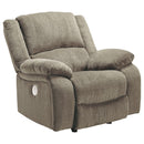 Draycoll - Pewter - Power Rocker Recliner-Washburn's Home Furnishings