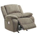 Draycoll - Pewter - Power Rocker Recliner-Washburn's Home Furnishings