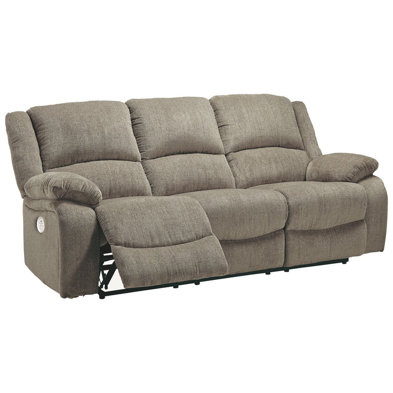 Draycoll - Pewter - Reclining Power Sofa-Washburn's Home Furnishings