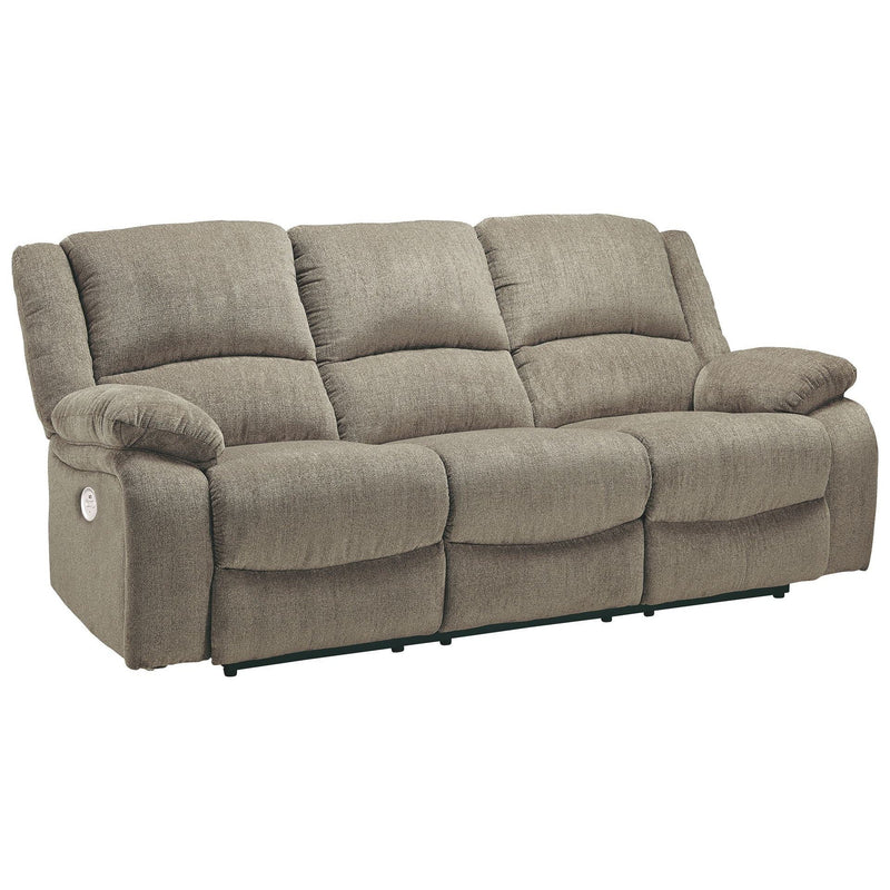 Draycoll - Pewter - Reclining Power Sofa-Washburn's Home Furnishings